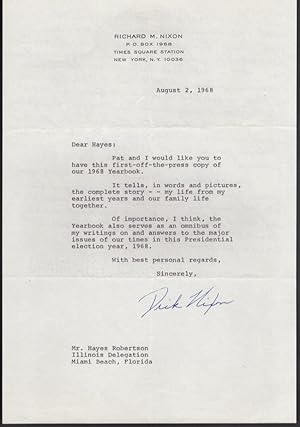 1964-1968 Group of 7 signed campaign letters from Dick Nixon, Barry Goldwater, Nelson Rockefeller...