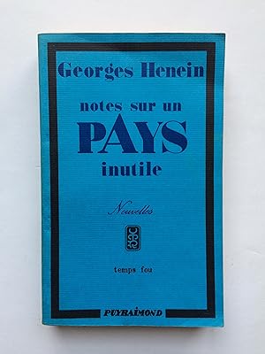 Imagen del vendedor de Notes sur un Pays Inutile a la venta por Pascal Coudert