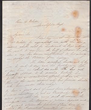 1846 Letter written to Daniel Webster "Vera Cruz is in Revolt"