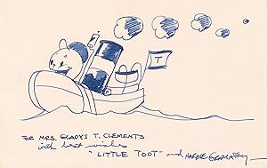 Original Cartoon Art. GRAMATKY, HARDIE . "Little Toot" Original Drawing SIGNED