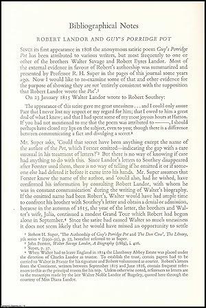 Robert Landor & Guy's Porridge Pot. An uncommon original article from the Library, 1961.