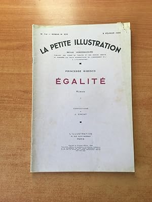 Imagen del vendedor de LA PETITE ILLUSTRATION n 710 Roman n 332 : EGALITE I a la venta por KEMOLA