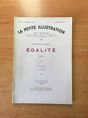 Imagen del vendedor de LA PETITE ILLUSTRATION n 712 Roman n 334 : EGALITE III a la venta por KEMOLA