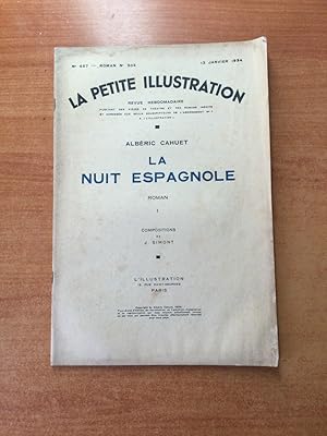 Bild des Verkufers fr LA PETITE ILLUSTRATION n 657 Roman n 304 : LA NUIT ESPAGNOLE I zum Verkauf von KEMOLA