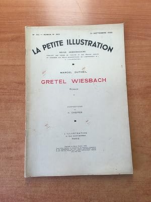 Bild des Verkufers fr LA PETITE ILLUSTRATION n 741 Roman n 352 : GRETEL WIESBACH II zum Verkauf von KEMOLA