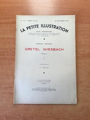 Bild des Verkufers fr LA PETITE ILLUSTRATION n 742 Roman n 353 : GRETEL WIESBACH III zum Verkauf von KEMOLA