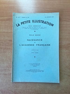 Seller image for LA PETITE ILLUSTRATION n 707 Roman n 331 : NAISSANCE DE L'ACADEMIE FRANCAISE for sale by KEMOLA