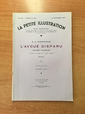 Seller image for LA PETITE ILLUSTRATION n 643 Roman n 298 : L'AVOUE DISPARU histoire irlandaise III for sale by KEMOLA