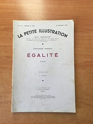 Imagen del vendedor de LA PETITE ILLUSTRATION n 711 Roman n 333 : EGALITE II a la venta por KEMOLA