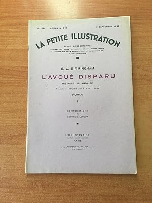 Seller image for LA PETITE ILLUSTRATION n 641 Roman n 296 : L'AVOUE DISPARU histoire irlandaise I for sale by KEMOLA