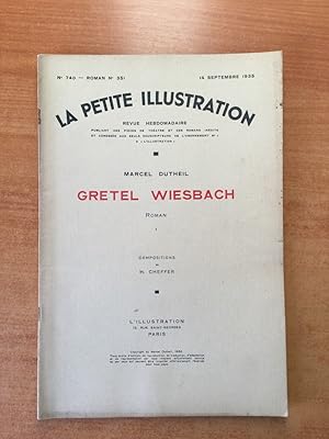 Bild des Verkufers fr LA PETITE ILLUSTRATION n 740 Roman n 351 : GRETEL WIESBACH I zum Verkauf von KEMOLA