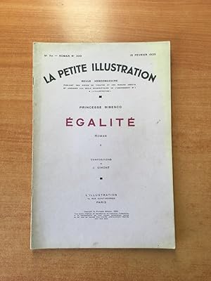 Seller image for LA PETITE ILLUSTRATION n 711 Roman n 333 : EGALITE II for sale by KEMOLA