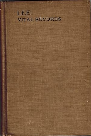 Image du vendeur pour VITAL RECORDS of LEE MASSACHUSETTS TO THE YEAR 1850 mis en vente par UHR Books