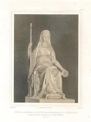 Seller image for Statua in marmo di anova rappresentante la Concordia nel Ducal Palazzo di Colorno for sale by Sergio Trippini