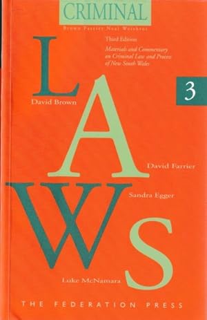 Seller image for Criminal Laws: Materials and Commentary on Criminal Law and Process in New South Wales: Third Edition for sale by Goulds Book Arcade, Sydney