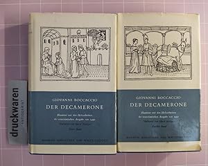 Der Decamerone. 1. und 2. Band. [2 Bände komplett]. Illustriert mit den Holzschnitten der venezia...