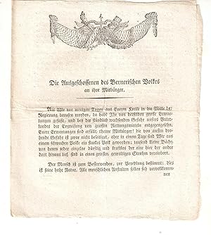 Die Ausgeschlossenen des Bernerischen Volkes an ihre Mitbürger (Bern, den 5.Februar 1798)