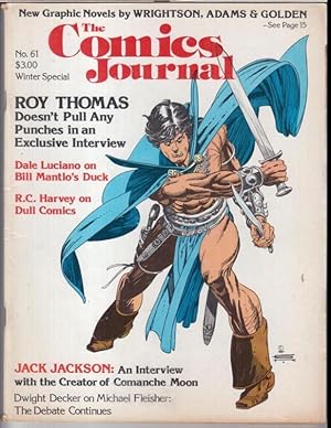 Bild des Verkufers fr The Comics Journal No. 61, 1981. - From the contents: interviews with Roy Thomas and Jack Jackson ( creator of Comanche Moon ) / R. C. Harvey on Dull comics / Dwight Decker on Michael Fleisher zum Verkauf von Antiquariat Carl Wegner