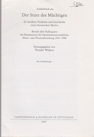 Image du vendeur pour Der Sturz des Mchtigen in Claudians Invektive gegen Rufin. [Aus: Theodor Wolpers (Hg.), Der Sturz des Mchtigen]. Zu Struktur, Funktion und Geschichte eines literarischen Motivs. Bericht ber Kolloquien der Kommission fr literaturwissenschaftliche Motiv- und Themenforschung 1995-1998. mis en vente par Fundus-Online GbR Borkert Schwarz Zerfa