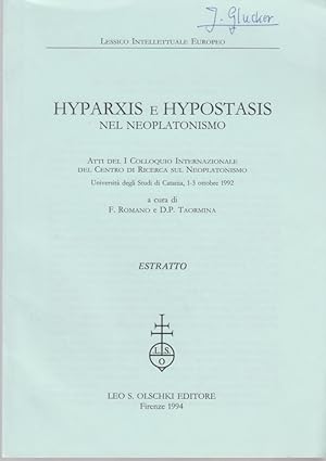 Bild des Verkufers fr The Origin of yparcho and yparxis as Philosophical Terms. [From: Hyparxis e Hypostasis nel Neoplatonismo]. Atti del I Colloquio Internazionale del Centro di Ricerca sul Neoplatonismo, Universit degli Studi di Catania, 1-3 ottobre 1992. zum Verkauf von Fundus-Online GbR Borkert Schwarz Zerfa