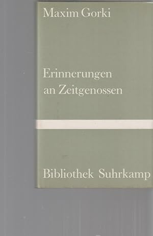 Bild des Verkufers fr Erinnerungen an Zeitgenossen. zum Verkauf von Fundus-Online GbR Borkert Schwarz Zerfa