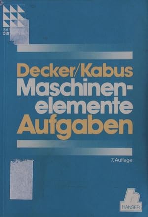 Seller image for Maschinenelemente - Aufgaben. for sale by Antiquariat Bookfarm