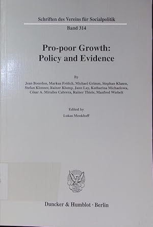 Seller image for Pro-poor growth. policy and evidence. for sale by Antiquariat Bookfarm