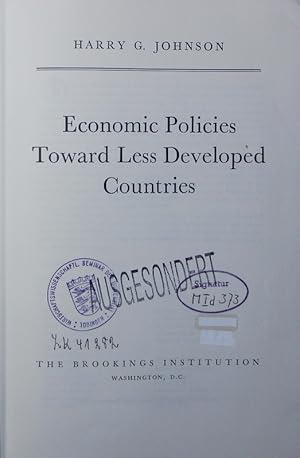 Seller image for Economic policies towards less developed countries. for sale by Antiquariat Bookfarm
