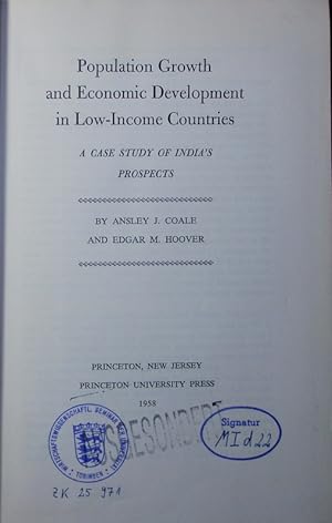 Seller image for Population growth and economic development in low-income countries. a case study of India's prospects. for sale by Antiquariat Bookfarm