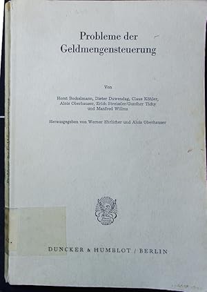 Imagen del vendedor de Probleme der Geldmengensteuerung. a la venta por Antiquariat Bookfarm