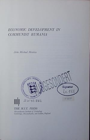 Image du vendeur pour Economic development in communist Rumania. mis en vente par Antiquariat Bookfarm