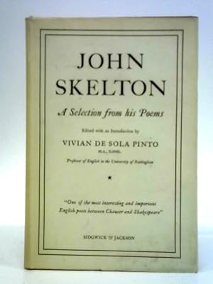 Bild des Verkufers fr John Skelton: A Selection From His Poems zum Verkauf von World of Rare Books