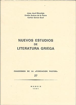 Image du vendeur pour Nuevos estudios de literatura griega mis en vente par CA Libros