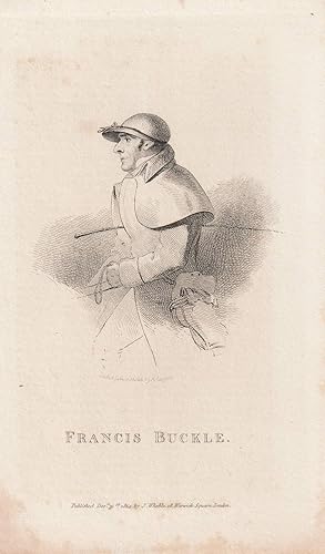 Bild des Verkufers fr Francis Buckle. Kupferstich-Portrt nach A. Cooper aus dem "Sporting Magazine", 1814. zum Verkauf von Antiquariat Dennis R. Plummer