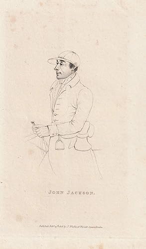 Bild des Verkufers fr John Jackson. Kupferstich-Portrt aus dem "Sporting Magazine", 1816. zum Verkauf von Antiquariat Dennis R. Plummer