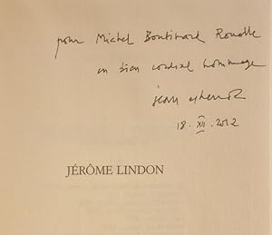 Image du vendeur pour Jrme Lindon. mis en vente par Librairie Vignes Online