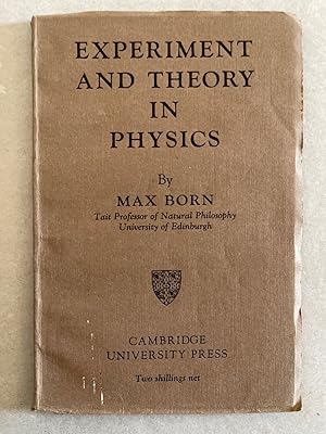 Experiment and Theory in Physics.