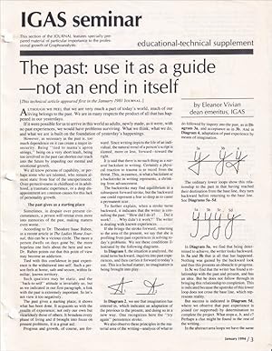 Immagine del venditore per Journal of Graphoanalysis IGAS seminar Supplement January 1994 venduto da Craig Stark