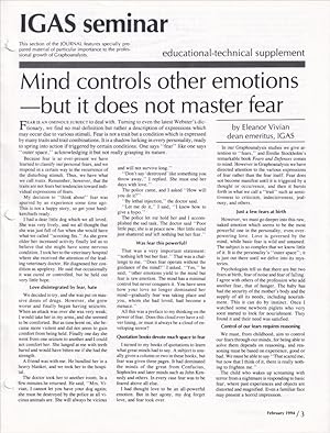 Immagine del venditore per Journal of Graphoanalysis IGAS seminar Supplement February 1994 venduto da Craig Stark