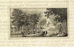 Antique Print-VIGNETTE-LANDSCAPE-FISHING-Buffon-1773