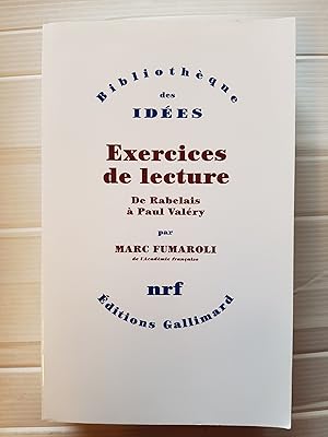 Image du vendeur pour Exercices de lecture - De Rabelais  Paul Valry mis en vente par Les Kiosques