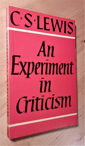 Immagine del venditore per An Experiment in Criticism venduto da Llibres Bombeta