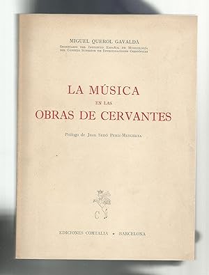 Seller image for La msica en las obras de Cervantes. for sale by Librera El Crabo