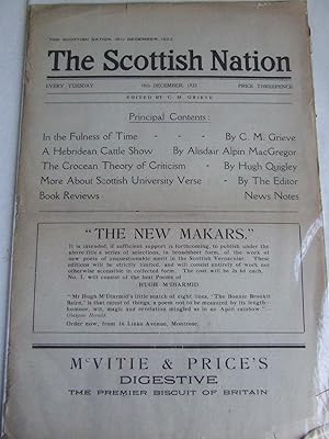 Imagen del vendedor de The Scottish Nation. 18th December, 1923 [issue volume II no.7] a la venta por McLaren Books Ltd., ABA(associate), PBFA