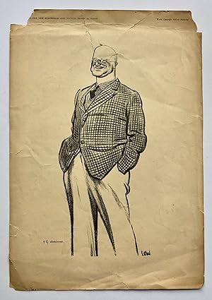 Drawing of P. G. Wodehouse in The New Statesman and Nation, December 23, 1933