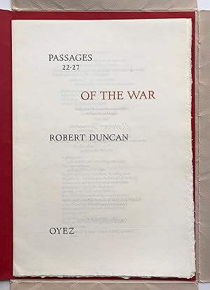 Of the War: Passages 22-27