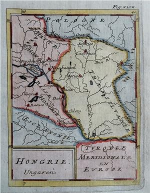 Kingdom of Hungary Ottoman Empire Transylvania 1685 Mallet map