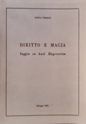 Imagen del vendedor de Diritto e magia. Saggio su Axel Hagerstrom. a la venta por FIRENZELIBRI SRL