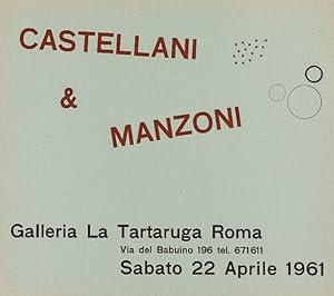 Castellani & Manzoni Galleria La Tartaruga Roma sabato 22 aprile 1961