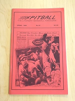 Imagen del vendedor de Spitball: The Literary Baseball Magazine No.25 Spring 1988 - Vander Meer a la venta por Bradley Ross Books